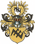 Wappen Rensing; Im gelben drei Wolfsangeln 2:1.